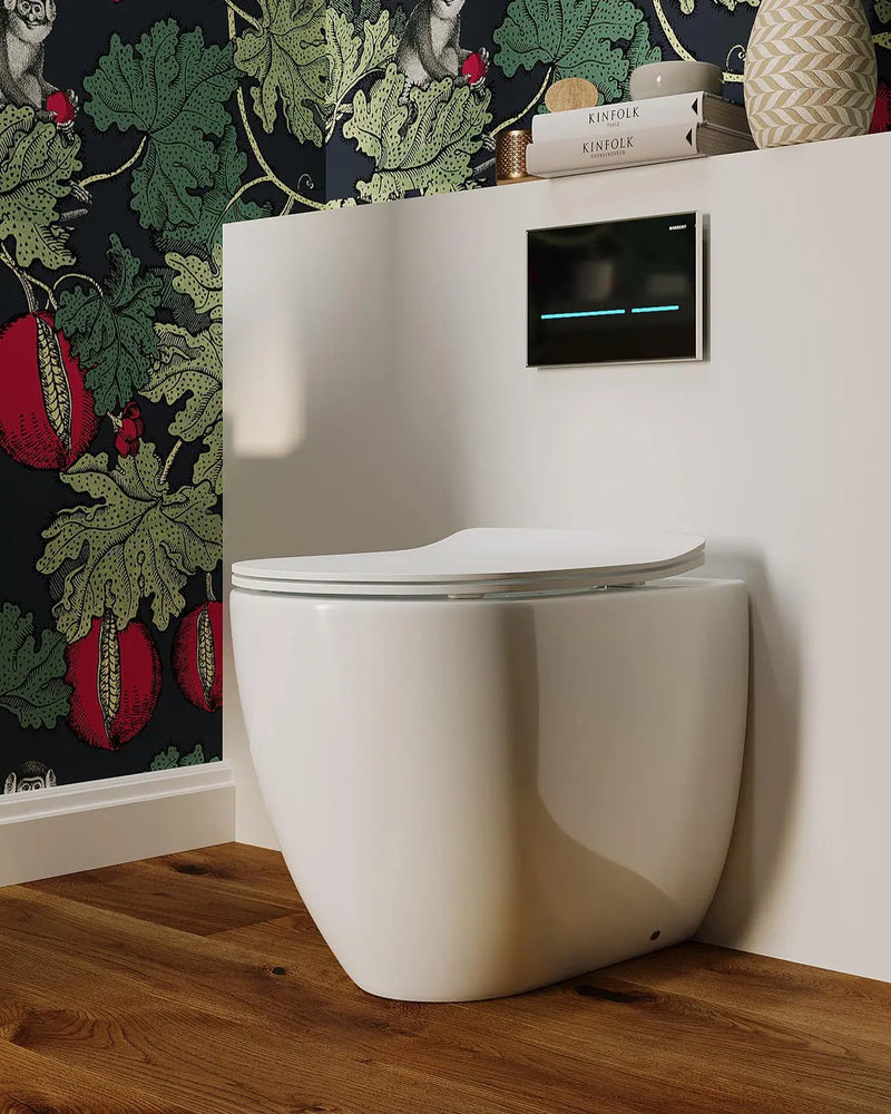 Belbagno - Belbagno Alexander-R Series Wall Faced Pan 540mm - Gloss White - Aqualux Bathrooms