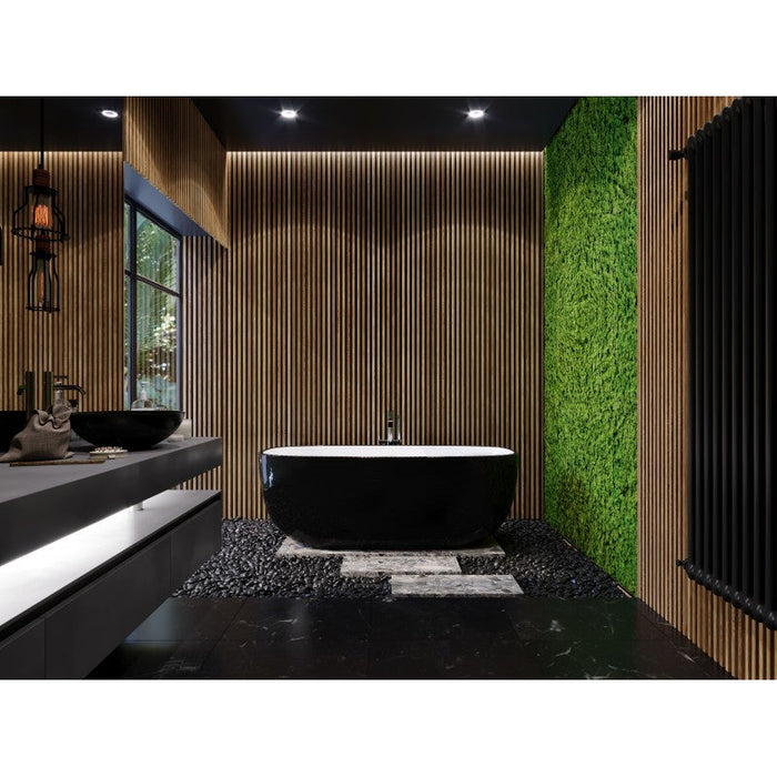 Belbagno Sapphire Freestanding Bathtub 1650mm - Semi Gloss Black