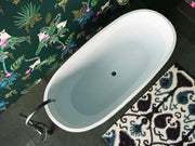 Belbagno - Belbagno Sapphire Freestanding Bathtub 1650mm - Semi Gloss Black - Aqualux Bathrooms