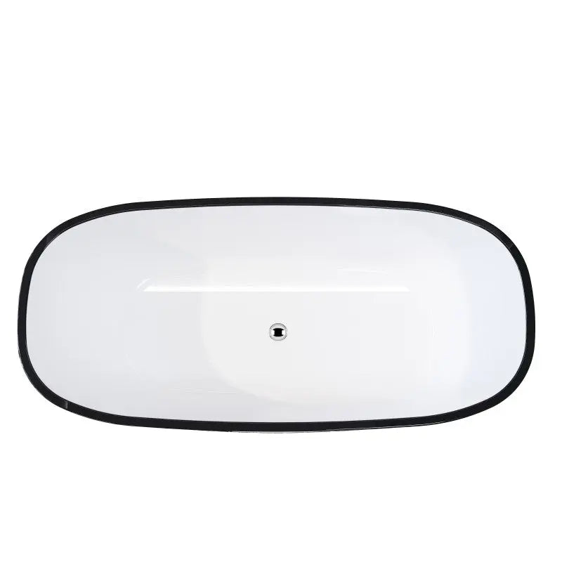 Belbagno - Belbagno Sapphire Freestanding Bathtub 1650mm - Semi Gloss Black - Aqualux Bathrooms