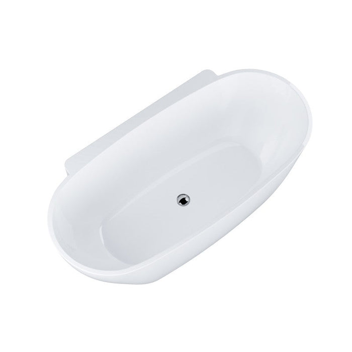 Belbagno Palermo Freestanding Bathtub 1650mm - Semi Gloss White