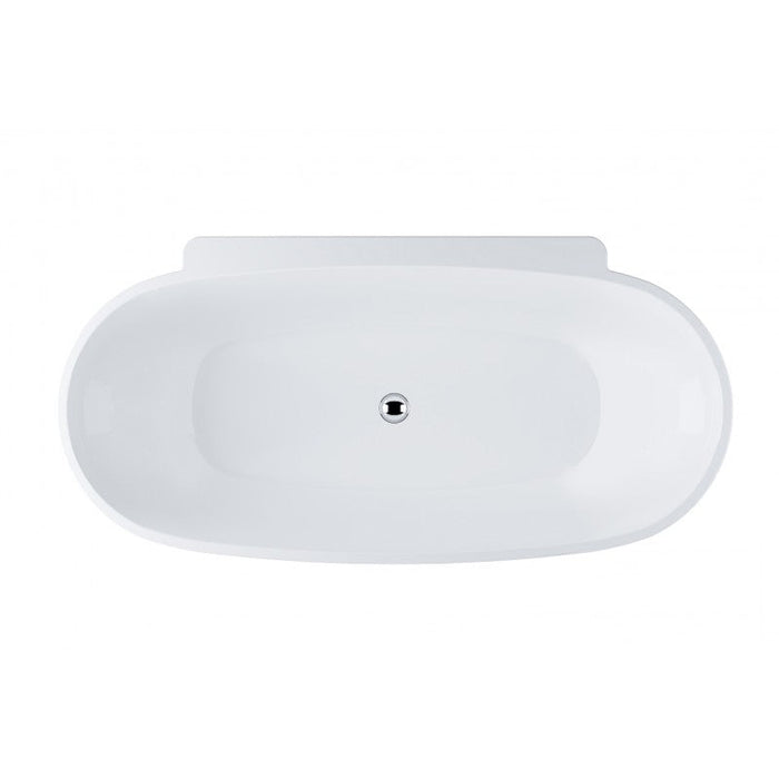 Belbagno Palermo Freestanding Bathtub 1750mm - Semi Gloss White