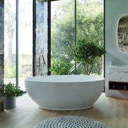 Belbagno - Belbagno Aveo Freestanding Bathtub 1700mm - Semi Gloss White - Aqualux Bathrooms