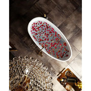 Belbagno - Belbagno Aveo Freestanding Bathtub 1700mm - Semi Gloss White - Aqualux Bathrooms