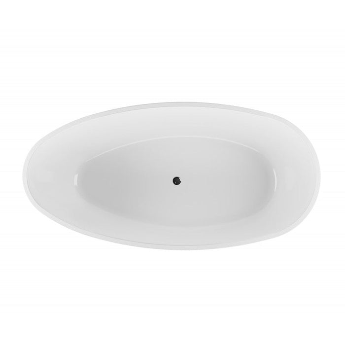 Belbagno Aveo Freestanding Bathtub 1700mm - Semi Gloss White