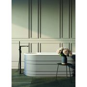 Belbagno - Belbagno Bucciano Freestanding Bathtub 1675mm - Stone Grey - Aqualux Bathrooms