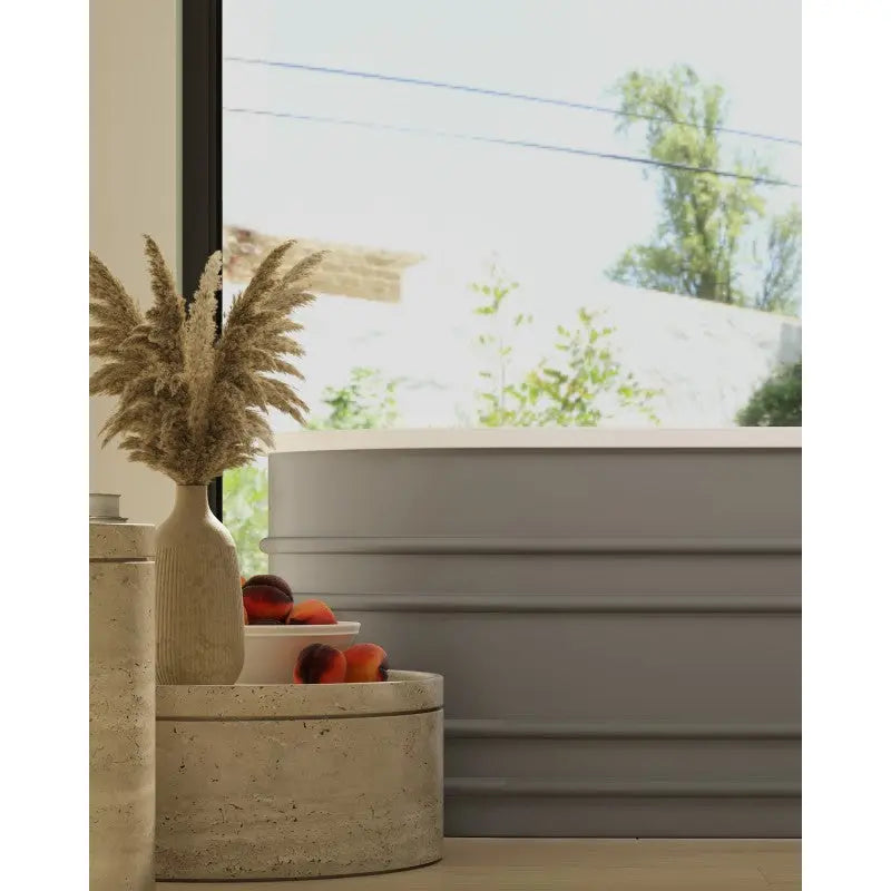 Belbagno - Belbagno Bucciano Freestanding Bathtub 1675mm - Stone Grey - Aqualux Bathrooms