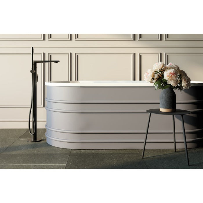 Belbagno Bucciano Freestanding Bathtub 1675mm - Stone Grey