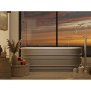 Belbagno - Belbagno Bucciano Freestanding Bathtub 1675mm - Stone Grey - Aqualux Bathrooms