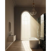 Belbagno - Belbagno Ritz Freestanding Bathtub 1670mm - Matt Grey - Aqualux Bathrooms