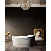 Belbagno - Belbagno Ritz Freestanding Bathtub 1670mm - Matt Grey - Aqualux Bathrooms
