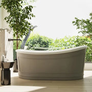Belbagno - Belbagno Ritz Freestanding Bathtub 1670mm - Matt Grey - Aqualux Bathrooms