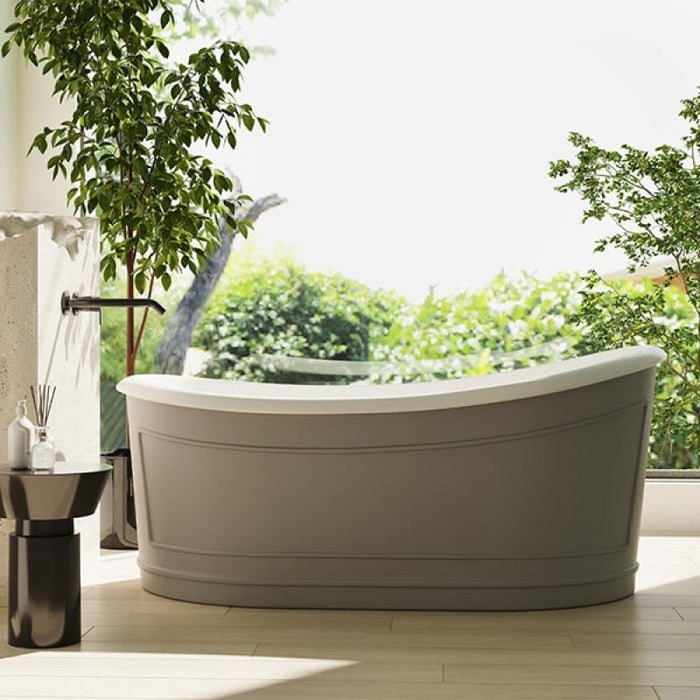 Belbagno Ritz Freestanding Bathtub 1670mm - Matt Grey