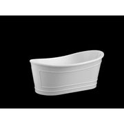 Belbagno - Belbagno Ritz Freestanding Bathtub 1670mm - Matte White - Aqualux Bathrooms