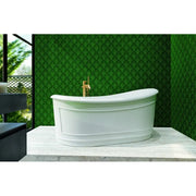 Belbagno - Belbagno Ritz Freestanding Bathtub 1670mm - Matte White - Aqualux Bathrooms