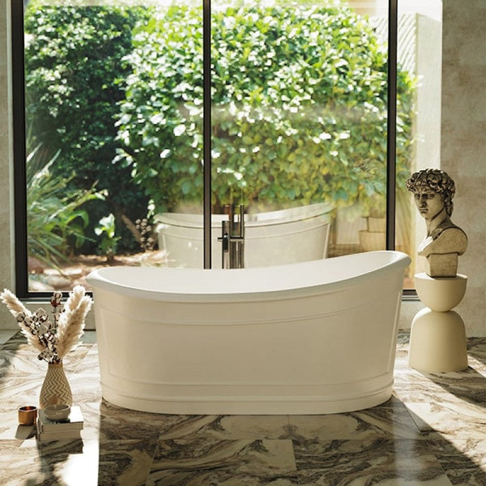 Belbagno Ritz Freestanding Bathtub 1670mm - Matte White