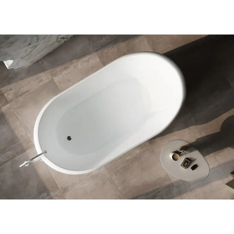 Belbagno - Belbagno Ritz Freestanding Bathtub 1670mm - Matte White - Aqualux Bathrooms