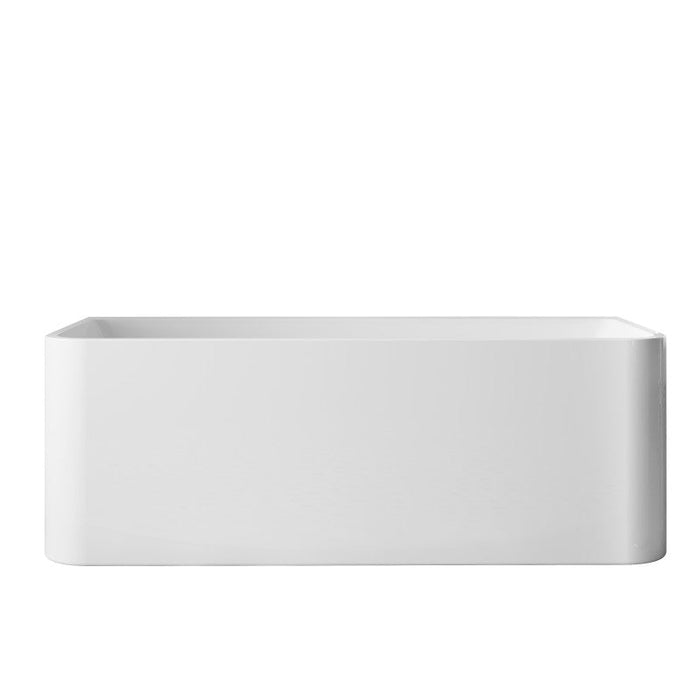 Belbagno Alto Freestanding Bathtub 1500mm - Semi Gloss White