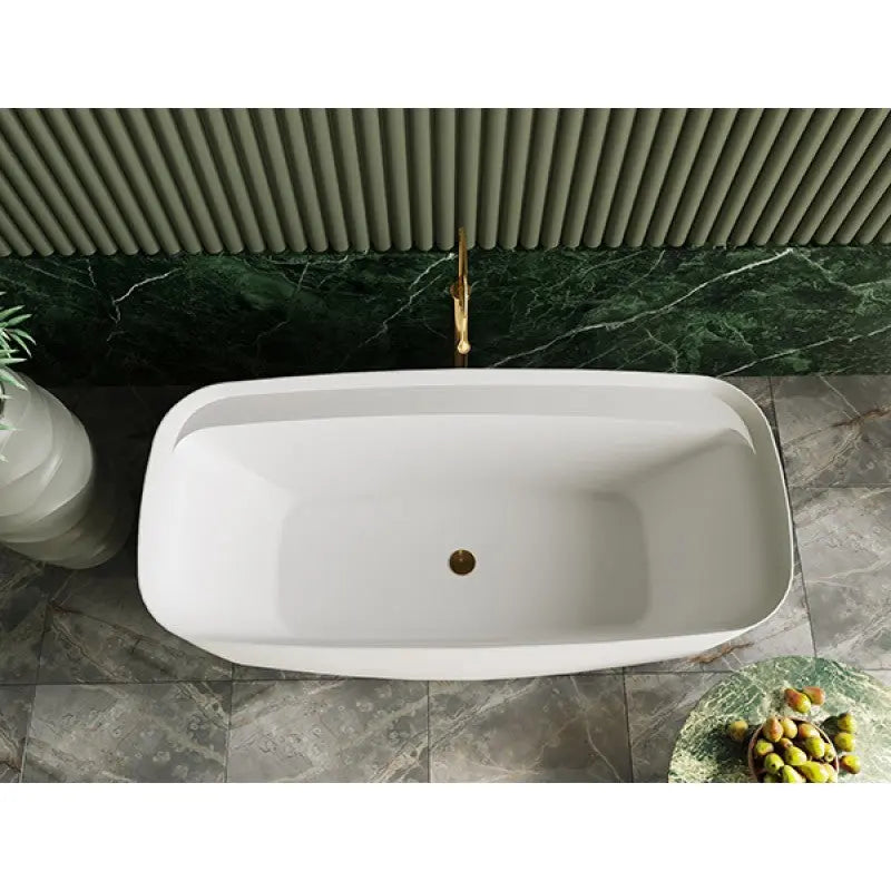 Belbagno - Belbagno Terriccio Freestanding Bathtub 1500mm - Matte White - Aqualux Bathrooms