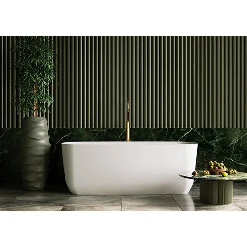 Belbagno - Belbagno Terriccio Freestanding Bathtub 1500mm - Matte White - Aqualux Bathrooms