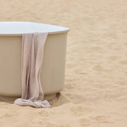 Belbagno - Belbagno Berg Freestanding Bathtub 1700mm - Soft Sand and Gloss White - Aqualux Bathrooms