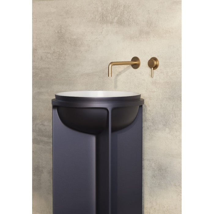 Belbagno Uno Pedestal Basin 500mm - Matte White and Cool Grey