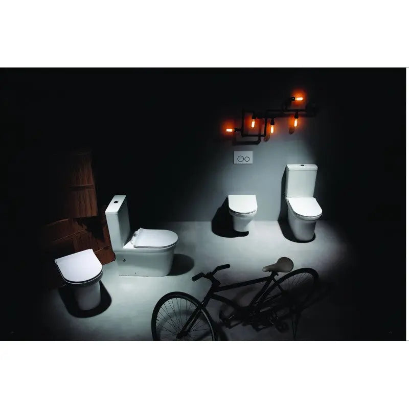 Belbagno - Belbagno Vella Wall Hung Pan 535mm - Gloss White - Aqualux Bathrooms