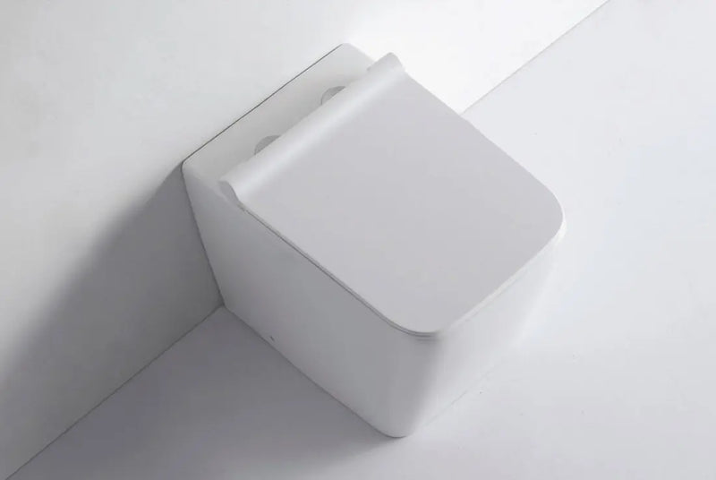 Belbagno - Belbagno Ardente-R Series Wall Faced Pan 555mm - Gloss White - Aqualux Bathrooms