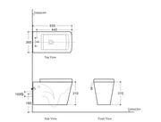 Belbagno - Belbagno Ardente-R Wall Hung Pan 555mm - Gloss White - Aqualux Bathrooms