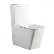Belbagno - Belbagno Ardente-R Rimless Nano-Glaze Back To Wall Toilet Suite 680mm - Gloss White - Aqualux Bathrooms