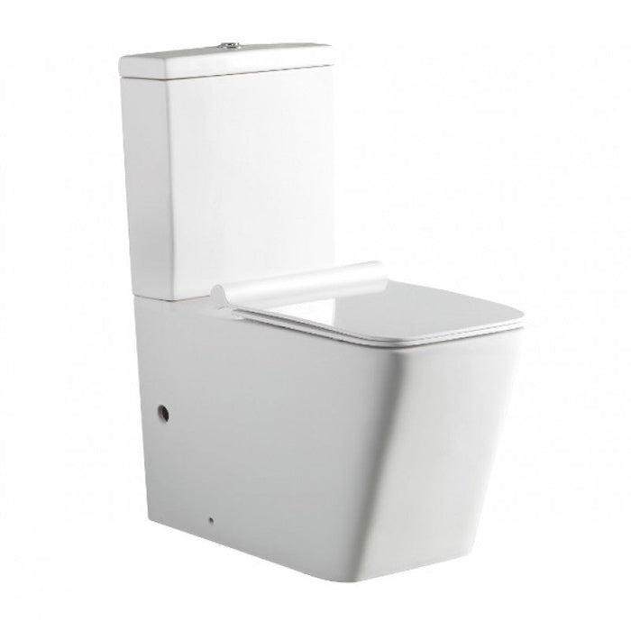 Belbagno Ardente-R Rimless Nano-Glaze Back To Wall Toilet Suite 680mm - Gloss White