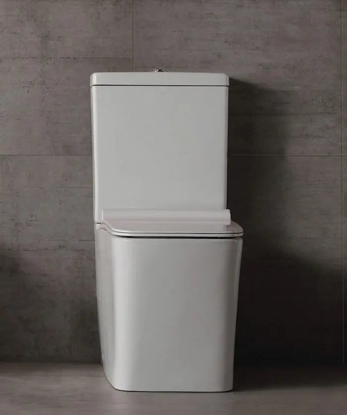 Belbagno - Belbagno Ardente-R Rimless Nano-Glaze Back To Wall Toilet Suite 680mm - Gloss White - Aqualux Bathrooms