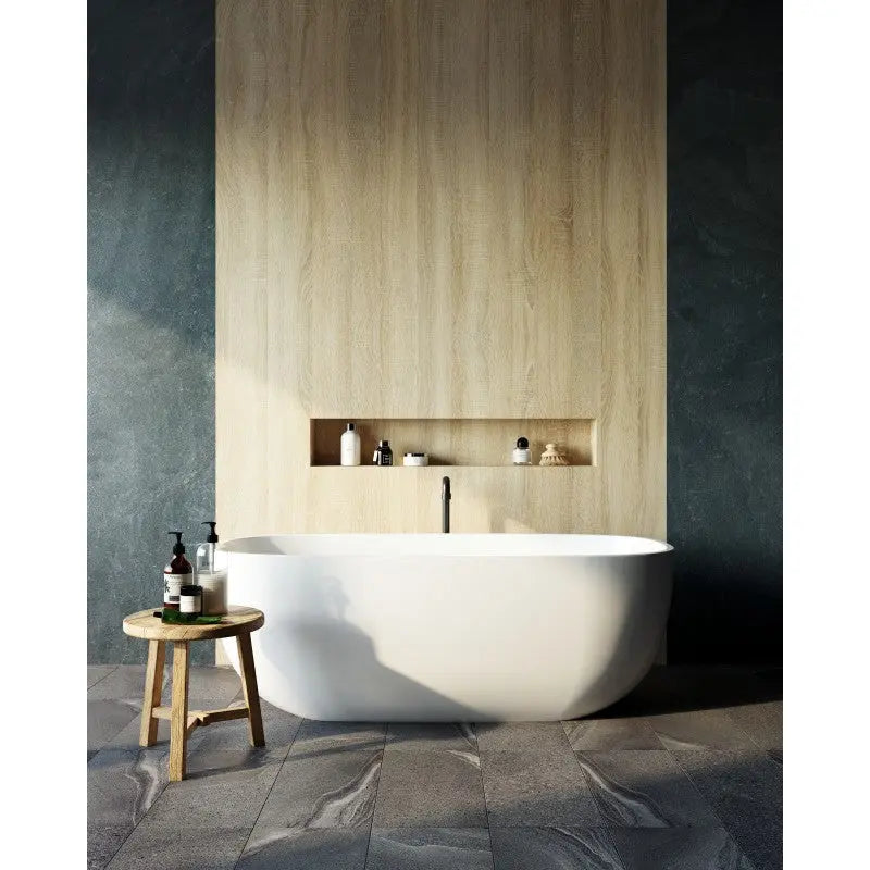 Belbagno - Belbagno Ally Freestanding Bathtub 1700mm - Semi Gloss White - Aqualux Bathrooms