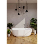 Belbagno - Belbagno Ally Freestanding Bathtub 1700mm - Semi Gloss White - Aqualux Bathrooms