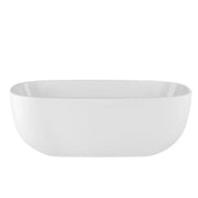 Belbagno - Belbagno Ally Freestanding Bathtub 1700mm - Semi Gloss White - Aqualux Bathrooms