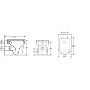 Mercio Berlin99 Wall Faced Floor Pan - Aqualux Bathrooms- Mercio