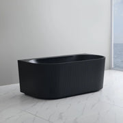 Bari Groove Back To Wall Bathtub 1500mm (No Overflow) - Aqualux Bathrooms- Poseidon