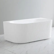 Bari Groove Back To Wall Bathtub 1700mm (No Overflow) - Aqualux Bathrooms- Poseidon
