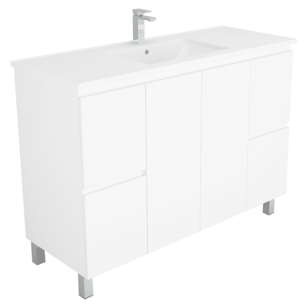 BIANCA Freestanding Vanity 1200mm (Gloss White)