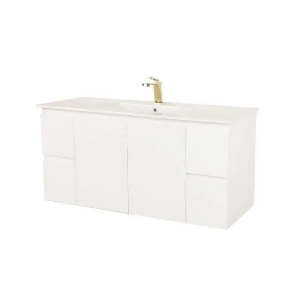 Mercio - BIANCA Wall Hung Vanity 1200mm (Gloss White) - Aqualux Bathrooms