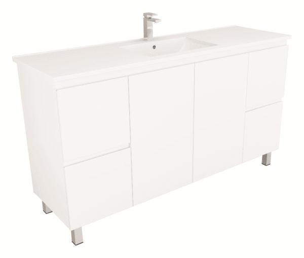 BIANCA Freestanding Vanity 1500mm (Gloss White)