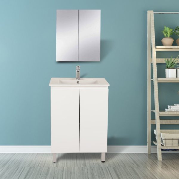 BIANCA Freestanding Vanity 600mm (Gloss White)