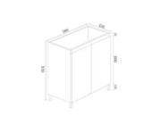 Mercio - BIANCA Freestanding Vanity 600mm (Gloss White) - Aqualux Bathrooms