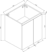 Mercio - BIANCA Wall Hung Vanity 60mm (Gloss White) - Aqualux Bathrooms