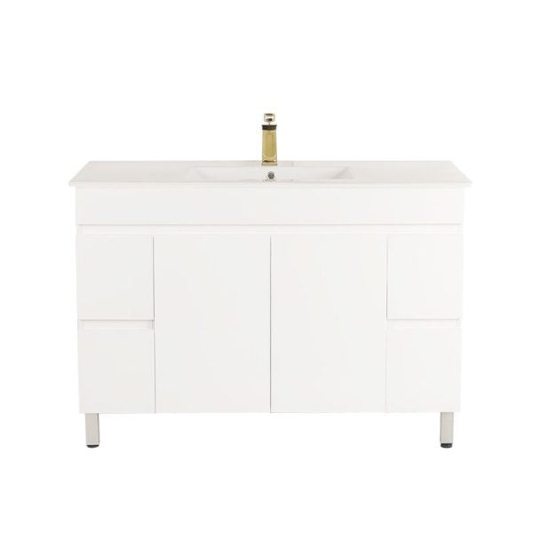 BIANCA PVC Freestanding Vanity Cabinet 120cm (Gloss White)