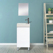 Mercio - BIANCA SLIM Freestanding Vanity 400mm (Gloss White) - Aqualux Bathrooms
