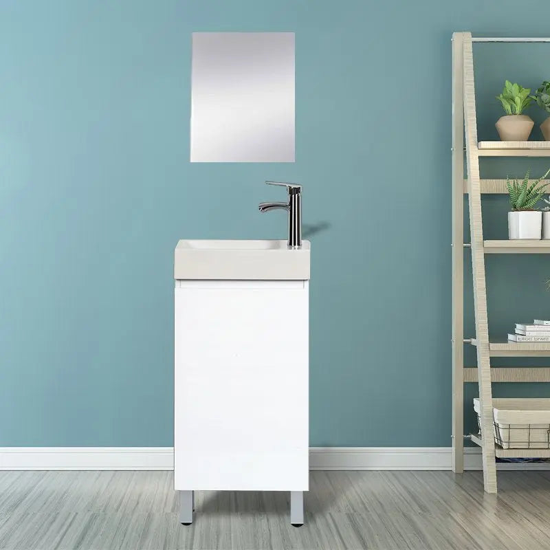 Mercio - BIANCA SLIM Freestanding Vanity 400mm (Gloss White) - Aqualux Bathrooms