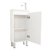 Mercio - BIANCA SLIM Freestanding Vanity 400mm (Gloss White) - Aqualux Bathrooms