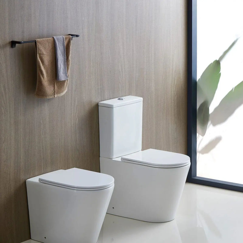 Mercio Berlin Rimless Back To Wall Toilet Suite - Aqualux Bathrooms- Mercio