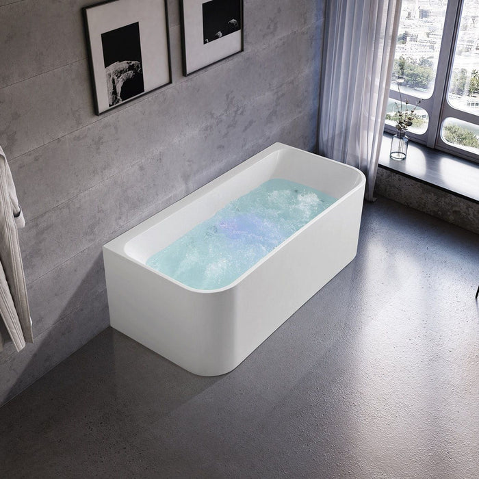 Buillion White Back To Wall Bathtub